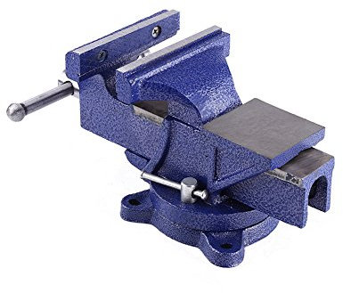 AYNEFY 5'' Vice Bench Vice Jaw Bench Vice Engineer Workshop Base Heavy Duty with Power Coating for Workbench Workshop Mechanical Maintenance, Cast Iron