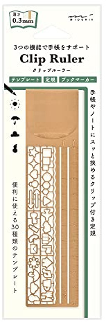 Midori 42290006 linjal, clip-linjal, koppar A