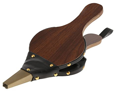 Anloximt Soufflet pour Poêle à Bois | Souffleur d'Air avec Sangle Suspension, Buse en Métal - Excellent Outil pour Cheminée, Foyer, Barbecue, Camping