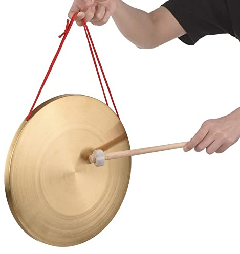 Ericetion 32 cm handgongcymbals mässing koppar gongchapel opera slagverk instrument med rundspel hammare