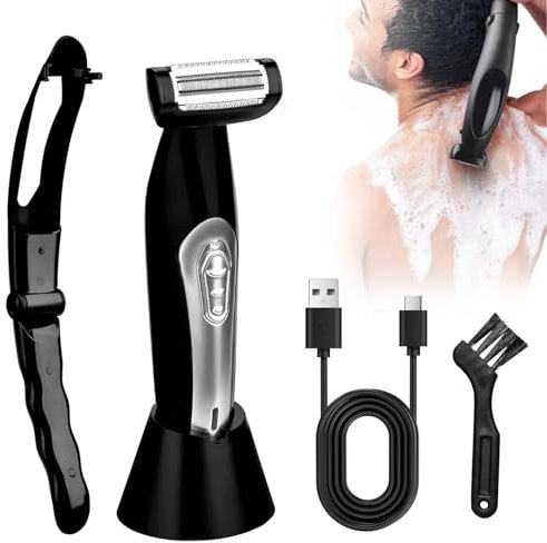 Aohcae Rückenrasierer Herren, Intimrasierer Mann Körperrasierer Herren Nass Body Groomer Men Mit Verlängertem Griff für die Reise und den Hausgebrauch