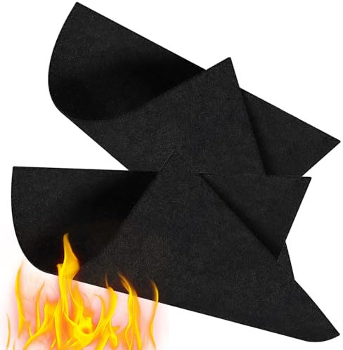 2pcs Feuerfeste Unterlage 30*30cm,Feuerfeste Unterlage Kaffeemaschine,Brandschutzmatte,Hitzebeständige Unterlage,Feuerschutzmatte,Hitzeschutzmatte bis zu 982 °C,für Wasserkocher,Grillunterlage,Schwarz