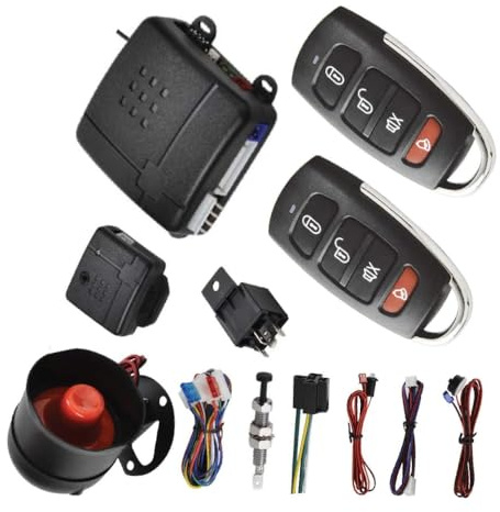 Riloer Universal 12 V Car Central Locking Kit Remote Central Locking Kit Compatible with any vehicle equipped with central locking systems CSD100-T220