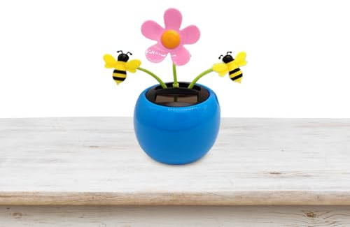 Flor de Baile con energía Solar | de Flores danzantes para Coche - Decoración del salpicadero del Coche con energía Solar, portátil para el salpicadero, Escritorio, Dormitorio