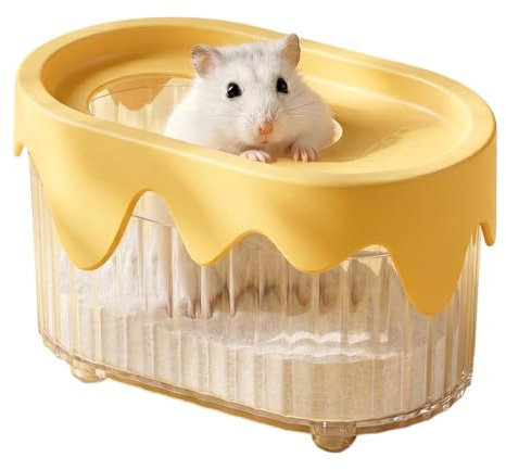 Hamster Sandbads Behållare Djuranpassade Dammdusch och Toalett | Chinchilla Sandbad Box För Gnagare för Ökenråtta och Chinchilla och Dvärgigelkott och Hamster och Marsvin och Gnagar