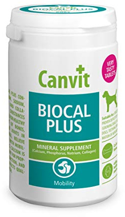 Canvit Biocal Complément alimentaire minéral pour chiens pour des articulations saines des tendons et des dents pour le vieillissement et la dentition des chiens - Aide à la formation de nouveaux