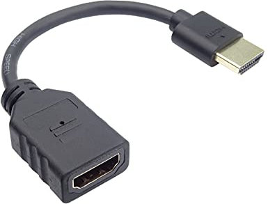 PremiumCord Flexi Adattatore HDMI Maschio a Femmina per collegare Il Cavo al televisore in Modo Flessibile