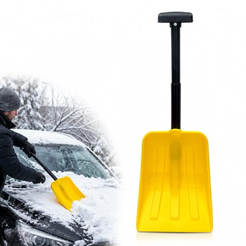 BAUSTER® Pelle à neige de voiture - Petite pelle pliante - Pelle à avalanche - Pelle de secours pour l'hiver - Voiture en plein air - Jardinage - Pelle à neige - Pièce