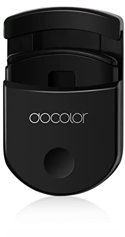 Docolor Eyelash Curler Portable Lash Curler with 1 Silicone Refill Pads Mini Travel Eye Lashes Curlers Professional Eyelash Curling Clip Makeup Tools for All Eye Shapes