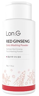 Roter Ginseng Enzym Puder Gesichtswäsche | Sanfter Reiniger & Peeling für empfindliche Haut, feuchtigkeitsspendend, niedrig pH, Mitesserentfernung, Koreanische Hautpflege, 50g