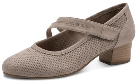 Jana Escarpins Femme à Bride Petit Talon Vegan, Stone, 41 EU
