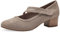 Jana Damen Pumps mit Riemen Kleiner Absatz Vegan, Braun (Stone), 41 EU