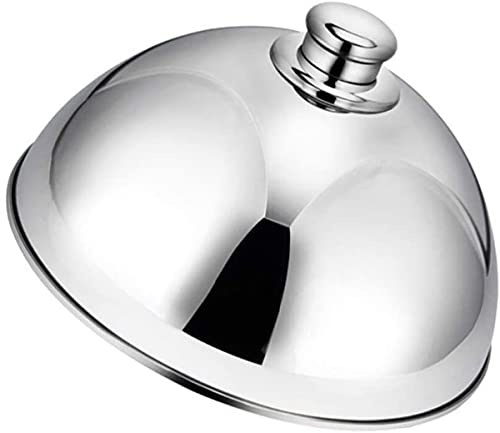 YZJSSL Stainless Steel Hood Dish Cover Dish Cover Golden Ball Handle Serving Bell Metal Food Dish Cheese Cake Appetizer Cover Home Restaurant Kitchen Hotel-Silber Kugel Griff||12,5 Zoll