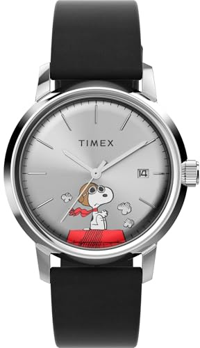 Timex Montre Analogique Automatique pour Hommes Marlin Automatic x Peanuts Snoopy Flying Ace