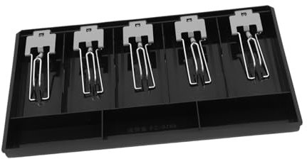 LALAFINA Kasse Registerschubladeneinsatz mit Clips Geld bis zum Ersatz zur Anmeldung Münzfach geldwechsler Geldkiste Spardose Tablett Geldschublade unter der Theke Geldablage Geldfach Abs