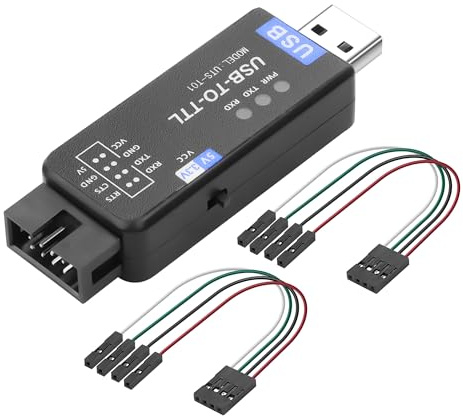 XMSJSIY USB to TTL Converter with CH343G Chip UART Driver Free USB to TTL Serial Converter Adapter with Dupont Cable Compatible with Windows/Linux/Android Suitable for Industrial Equipment