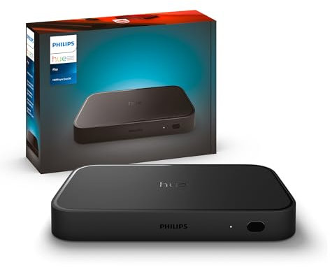 Philips Hue Play HDMI-Synchronisationsbox 8K - Synchronisiert bis zu 10 Hue Lampen mit Games, Filmen und Musik - Erfordert Hue Bridge - Unterstützt Dolby Vision HDR10+