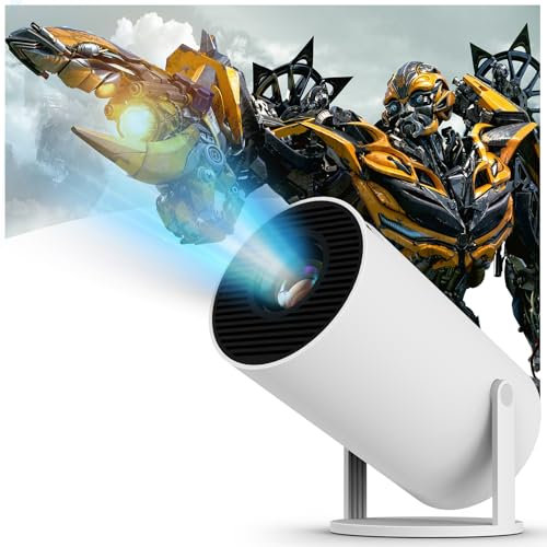 Mini Proyector Android 11, Videoproyector 4K con 120 Lúmenes ANSI, Rotación de 180° y Corrección Trapezoidal Automática, Wifi6/BT5.4, Proyector de Cine en Casa Compatible con TV Stick