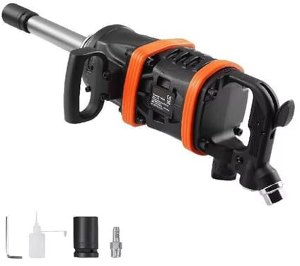 Langjiee Llave De Impacto De Aire, Pistola De Impacto Neumática De Torsión Inversa con Yunque Extendido De 8 Pulgadas para Cambiar Neumáticos, Mantenimiento De Reparación De Automóviles(Color:6000N)