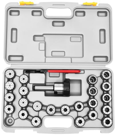 Juego de 23 pinzas ER40, mandriles de sujeción ER40 con rango de sujeción 4-26 mm para fresadoras CNC y grabadoras