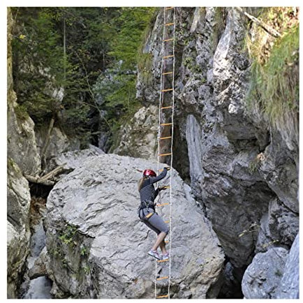 SBCGFY Escalera de Cuerda, Escalera de Escape de Incendios, Escalera de Cuerda de evacuación de Emergencia de 1 a 6 Pisos, Escalera de Motor de Escalada, Escalera de s(8M)