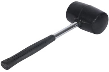 Artibetter 750g Rubber Hammer with Steel Handle Black Mallet for Tile Installation Woodworking Tool to Reduce Bounce-Back and Minimize Marring Sturdy Hand Tool for Construction and Home