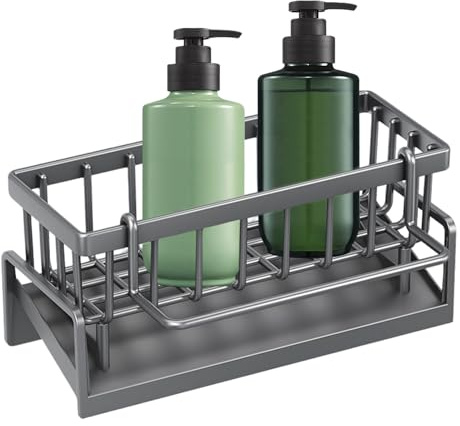 Bomefoi Organizador Para Fregadero - Organizador de Encimera Antioxidable - Estante Impermeable Con Diseño Compacto Para Organizar Utensilios Y Decoración