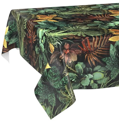 Vaxduk bordsduk tvättbar lättvårdad vattenavvisande lotuseffekt trädgårdsbordsduk tropia 240 x 140 cm skärkant