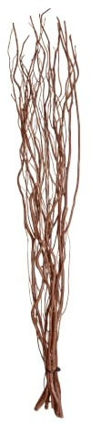 Homestreet Decorative Willow Twig Branch Bunches, 80-85cm, Home Decor Vase Filler, Available in Black, Cream, Brown, Silver, Gold (Brown)