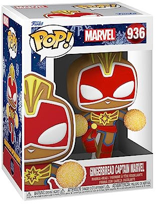 Funko Pop! Holiday - Captain Marvel - Marvel Comics - Vinyl-Sammelfigur - Geschenkidee - Offizielle Handelswaren - Spielzeug Für Kinder und Erwachsene - Comic Books Fans