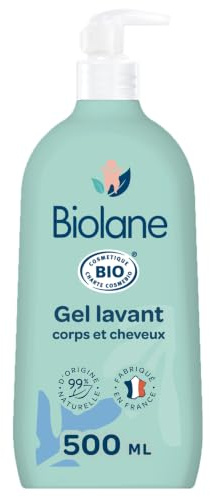 BIOLANE - Baby 2in1 Lavant Gel - ekologisk certifierad - rengör och ger näring åt - 500 ml