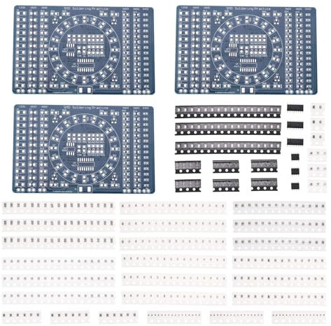 Be In Your Mind 3 Sets SMD Soldering Practice Board NE555 CD4017 Rotating LED SMD Soldering Practice Board DIY Kit for Electronic Circuit Training (3-12V)