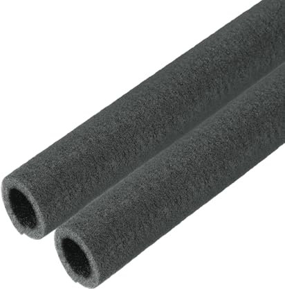 sourcing map 2pcs Pipe Insulation Foam Tube Split Pipe Lagging 15mm(9/16 Inch) ID 25mm OD 3ft Freeze Protection for Copper Pipe, Black