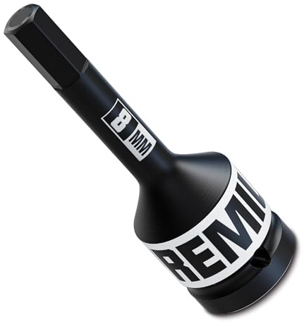 Aurlloct Kraft Innensechskant Schlagschrauber Nüsse 1/2'', H8(8mm) Kraft Innensechskant, Innen Sechskant Steckschlüssel für DIY Haushalt Auto Fahrrad Reparatur Heimwerkzeuge