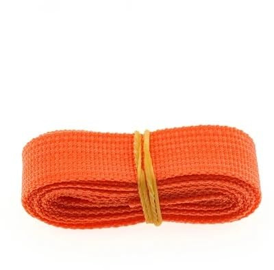 WEOKDFHA sadelgjord 5 meter 25 mm kanvas band bältesväska bomullsväv polyester/bomull ryggsäck band sytillbehör (orange 5 m)