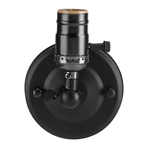 Vintage Licht Halter Haengeleuchte Wand Lampenfassung Edison mit Twist Schalter für Dekoration 220 V E26 E27 Retro Vintage Deckenleuchte Adapter Beleuchtung für Küche, Schlafzimme(Schwarz)