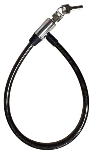 PaulStore Spiral Steel Cable Bike Lock (Includes 2 Keys) - Flexible Heavy Duty Bicycle Chain Lock with Scratch-Resistant PVC Coating - Security Cable for Mountain Bikes, Road Bikes & Gates (Black)