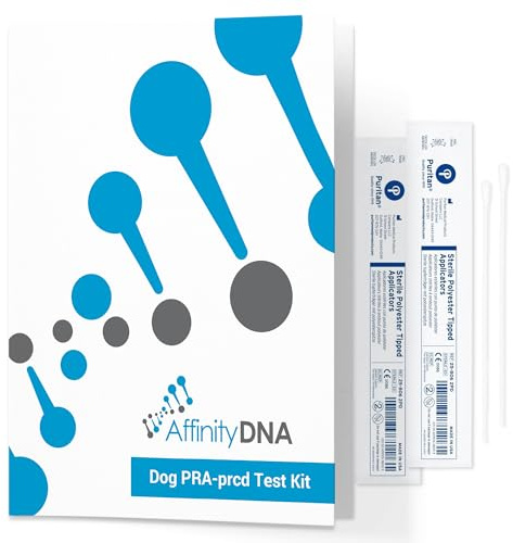 AffinityDNA Test ADN Pra-prcd Chien | Kit de prélèvement d'échantillons pour 1 Chien | Kit Test d'atrophie rétinienne Progressive | Résultats en 7 Jours ouvrables | Un kit sans Frais supplémentaires