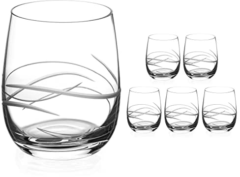 DIAMANTE Fantasy Hand Cut tumblers Whisky Glasses, Cocktail Glasses, Water Glasses, General use Glasses - Set of 6
