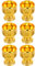 Veemoon 6Pcs Vintage Communion Wine Goblet Golden Temple Offering Water Cup Small Chalice Cup 30ML Holy Water Goblet Religious Sacrificial Supplies Plastic Altar Wine Glass for Home Temple Church