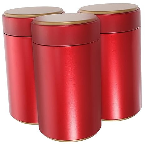Cabilock Lot De 3 Boîtes Métalliques Rondes En Fer Blanc Avec Couvercles Hermétiques Pour Rangement Cuisine Thé Bonbons Snack
