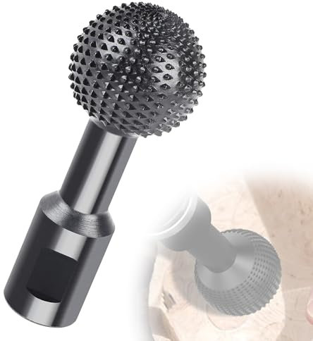 EFUTURETIME Fresa Esférica Giratoria para Madera, φ 40mm, Fresa Giratoria de Acero al Carbono con Rosca M14, para Amoladora Angular 115/125 mm, Ideal para Cavar Grabar Lijar en Madera