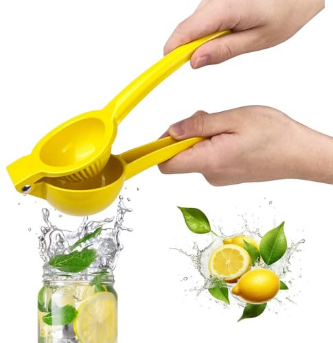 Lixiluxia Spremiagrumi Manuale, Spremi Limone, Anti-Caustico Spremi Agrumi, Spremi Lime in Lega di Alluminio, Lemon Squeezer Hand Press per Cucina, Bar, Ristorante, Lavabile in Lavastoviglie