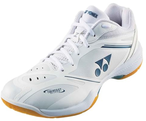 YONEX Power Cushion 65 Z4 Wide - Scarpe da badminton con vestibilità perfetta e prestazioni, bianco, 44.5 EU Larga