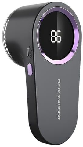 NHQZ Quitapelusas Eléctrico,con Pantalla LCD Quitapelusas,Adecuado para Quitar Las Pelusas de Todas Las Telas,con Cabeza de Cuchillo de 3 Piezas,Gran Regalo Familiar para Mujeres(Gris)