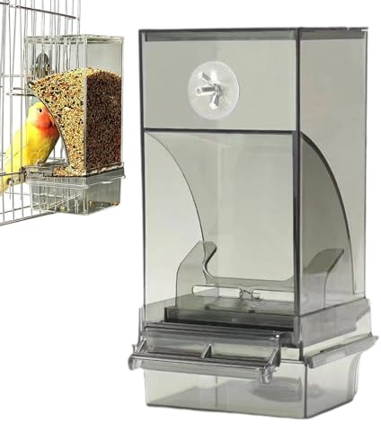 Mangiatoia da gabbia per uccelli Contenitore Automatico Trasparente Con