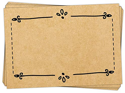 Logbuch-Verlag 25 Aufkleber zum Beschriften rechteckig Namensaufkleber Marmeladenaufkleber Kraftpapier-Optik Etiketten für Gläser, Flaschen, Geschenke 7 x 5 cm