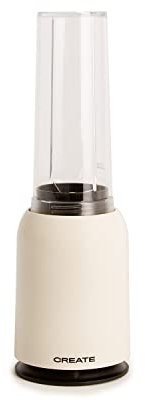 CREATE/MOI STUDIO/Batidora de vaso blanco roto/Tritura y emulsiona, para smoothies y batidos, vaso 400 ml, individual, libre BPA, portátil, cuchillas de acero inoxidable, 230W