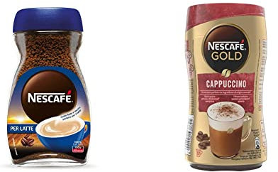 Nescafé Per Latte Caffè Solubile Barattolo, 100g & Gold Preparato Solubile per Cappuccino, Barattolo, 250 g