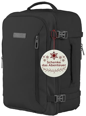 BidMamba Handgepäck Rucksack passend für Ryanair Handgepäck 40x20x25 I wasserdichter Reiserucksack Damen & Herren - Reiserucksack Handgepäck Flugzeug mit Laptopfach l Travel Backpack, Cabin Bag